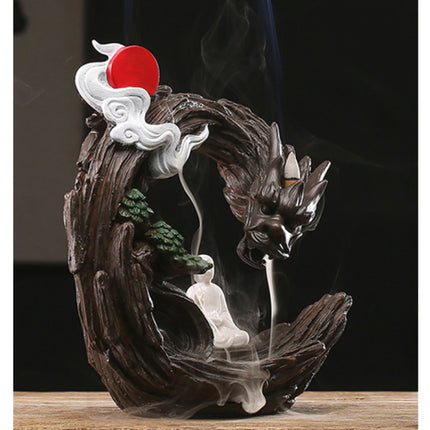 Aromatherapie Sier Wierookbrander Waterval Terugstromen - Backflow Incense Burner Feng Shui Decor Hars Ornament