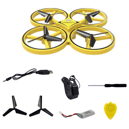 ZF04 Drone met Handbediening - Mini RC Pocket Quadcopter Speelgoed Geel