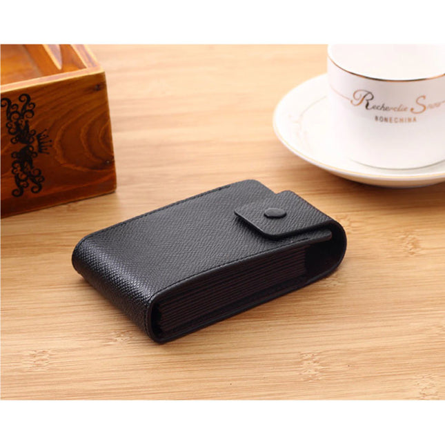 Pasjeshouder PU Leer - Portemonnee Wallet Portefeuille Krediet Kaart - Zwart