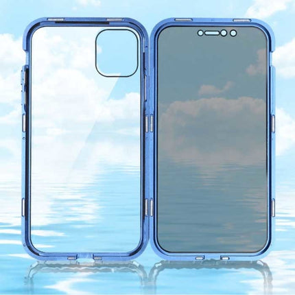 iPhone 11 Magnetisch Privacy Hoesje met Tempered Glass - 360° Full Body Cover Hoesje + Screenprotector Groen