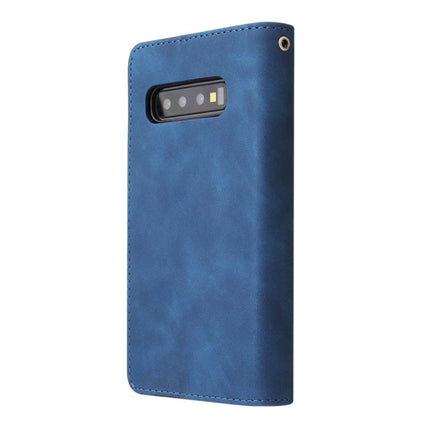 Samsung Galaxy S8 - Leren Wallet Flip Case Cover Hoesje Portefeuille Blauw
