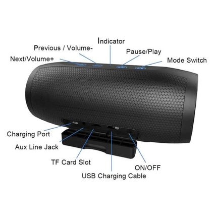 Zealot S16 Bluetooth 4.2 Soundbox Draadloze Luidspreker Externe Powerbank Wireless Speaker Zwart