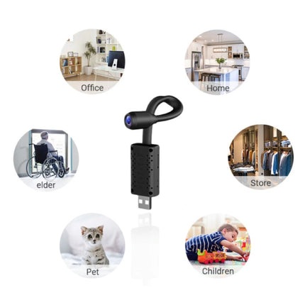 Mini Security Camera met WiFi - Buigbaar 1080p HD Camcorder Motion Detector Alarm Zwart