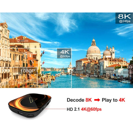 X3 TV Box Mediaspeler Android 9.0 Kodi met Draadloos RGB Toetsenbord - Bluetooth 4.0 - 8K - 4GB RAM - 64GB Opslagruimte
