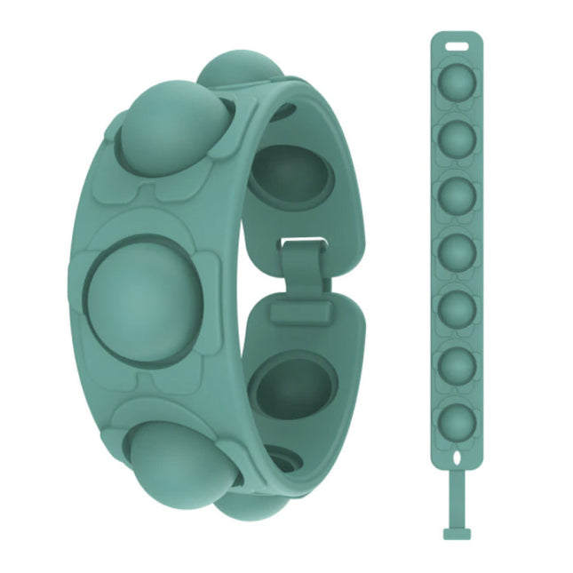 Pop It Armband - Fidget Anti Stress Speelgoed Bubble Toy Siliconen Groen