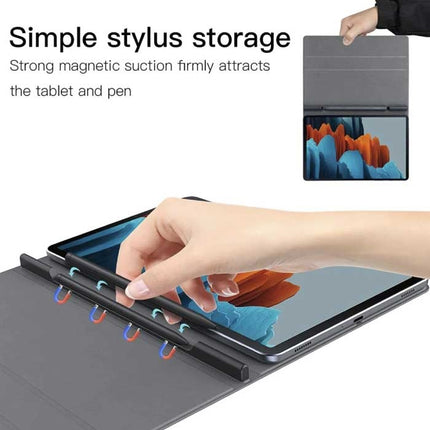 Samsung Galaxy Tab S7 FE (12.4") Magnetische Cover Vouwbaar - Multifunctioneel Hoesje Case met Kickstand Zwart