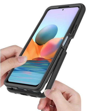 Xiaomi Redmi 9T Bumper Hoesje met Frame - Anti-Shock Case Cover Paars