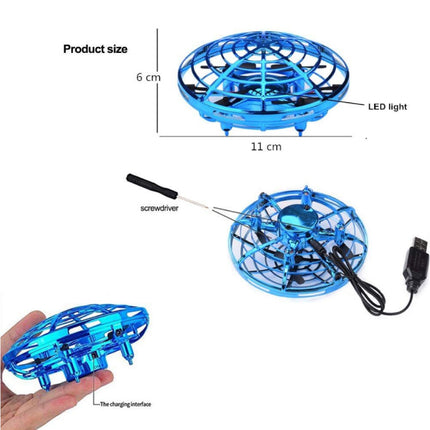 Mini RC UFO Drone Quadcopter Helikopter Speelgoed Blauw