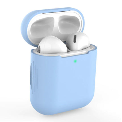 Flexibel Hoesje voor AirPods 1 / 2 - Silicone Skin AirPod Case Cover Soepel - Lichtblauw