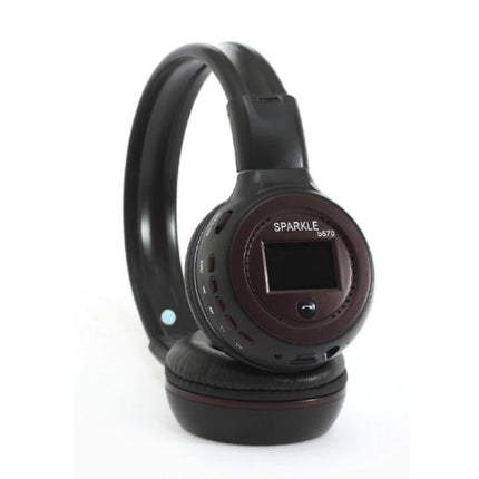 B570 Draadloze Koptelefoon met LED Display en FM Radio - Bluetooth 5.0 Wireless Headphones Stereo Studio Bruin