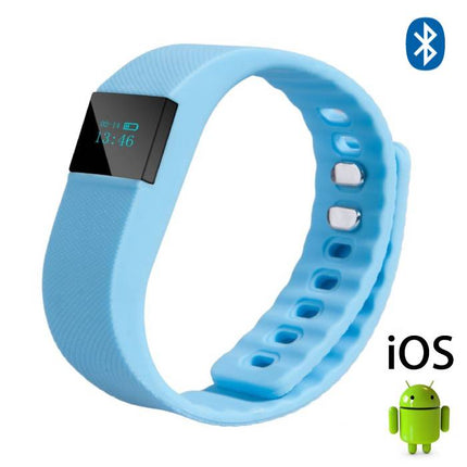 Originele TW64 Smartband Fitness Sport Activity Tracker Smartwatch Smartphone Horloge OLED iOS Android iPhone Samsung Huawei Lichtblauw