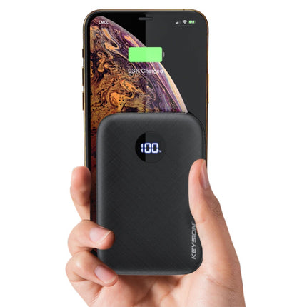 Powerbank met PD Poort 10.000mAh Triple 3x USB Poort  - LED Display Externe Noodaccu Batterij Oplader Charger Wit