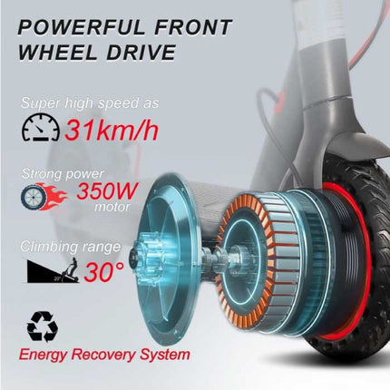 Vouwbare Elektrische Scooter - Off-Road Smart E Step Ultralicht met App - 350W - 30 km/u - 8.5 inch Wielen - Zwart