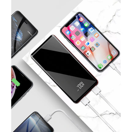 80.000mAh Powerbank met 4 Poorten - Ingebouwde Zaklamp - Externe Noodaccu Batterij Oplader Charger Zwart