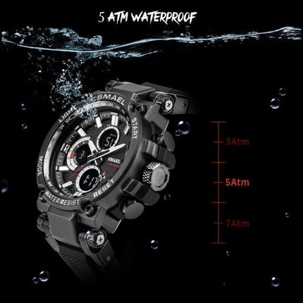Militair Sport Horloge met Digitale Wijzerplaten voor Heren - Multifunctioneel Polshorloge Schokbestendig 5 Bar Waterdicht Goud