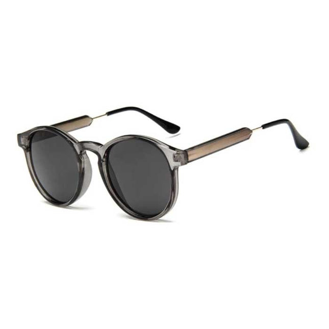 Retro Ronde Zonnebril - Gepolariseerd Driving Shades Vintage Grijs