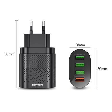 Quad 4x 48W Port USB Stekkerlader - Quick Charge 3.0 Muur Oplader Wallcharger AC Thuislader Adapter