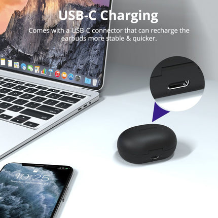 Onyx Neo Aptx TWS Draadloze Smart Touch Control Oortjes Bluetooth 5.0 Ear Wireless Buds Earphones Earbuds Oortelefoon 350mAh Zwart