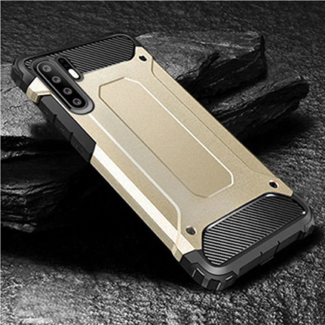 Huawei Mate 20 Pro Armor Case - Silicone TPU Hoesje Cover Cas Goud