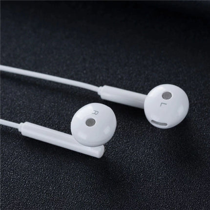 Honor AM115 Oortjes met Microfoon en Controls - 3.5mm AUX Oordopjes Wired Earphones Oortelefoon Wit