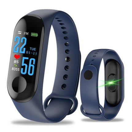 Originele M3 Smartband Fitness Sport Activity Tracker Smartwatch Smartphone Horloge OLED iOS Android iPhone Samsung Huawei Blauw