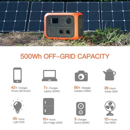 500Wh/300W Oplaadstation - AC/DC Generator Solar Batterij Oplader Rood