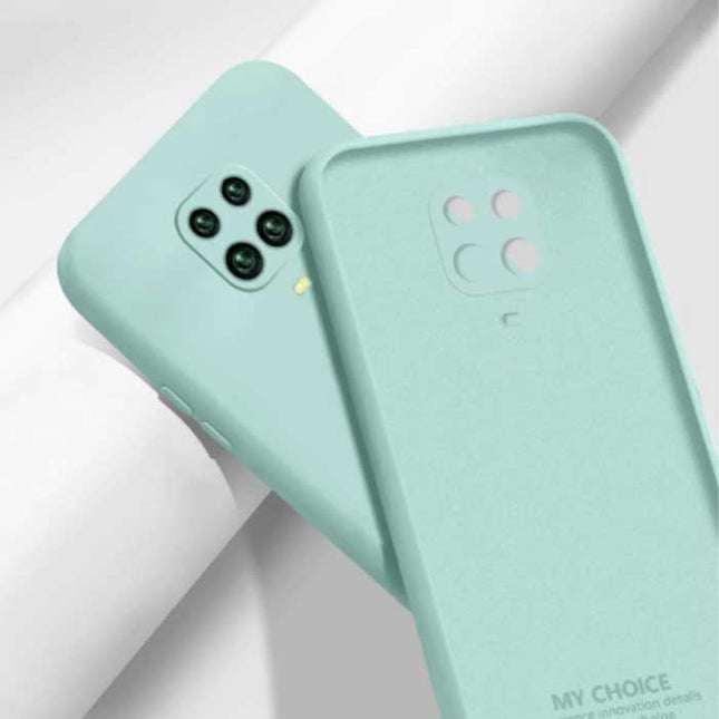 Xiaomi Poco F3 Square Silicone Hoesje - Zachte Matte Case Liquid Cover Lichtgroen