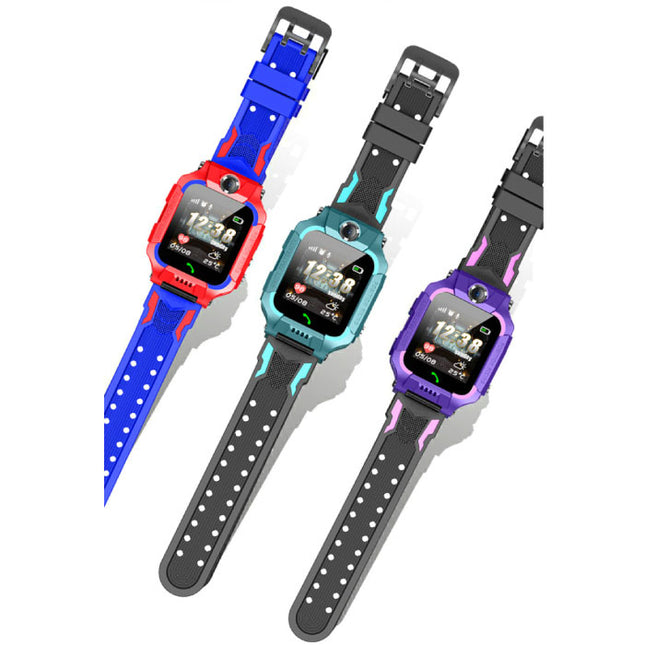 Q19 Smartwatch voor Kinderen met GPS Tracker 2G Smartband Smartphone Horloge IPS iOS Android Blauw