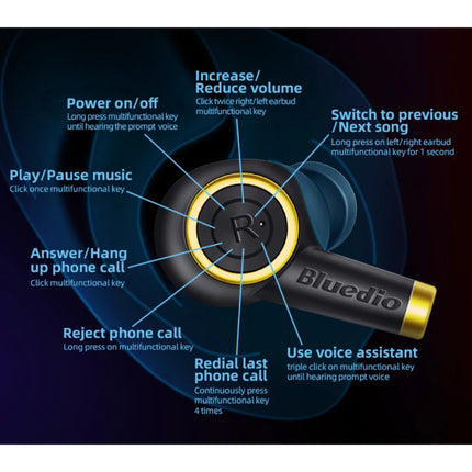 Particle Draadloze Oortjes TWS Button Control Bluetooth 5.0 Ear Wireless Buds Earphones Earbuds Oortelefoon Zwart