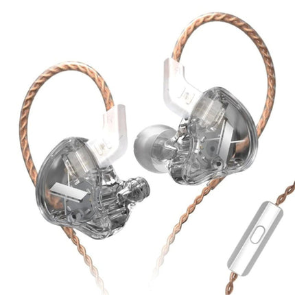 EDX 1DD Oordopjes met Microfoon en Muziek Beheer - 3.5mm AUX Oortjes Wired Earphones Oortelefoon Transparant