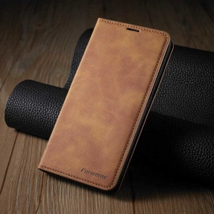 iPhone 14 Flip Case Portefeuille - Wallet Cover Leer Hoesje Bruin