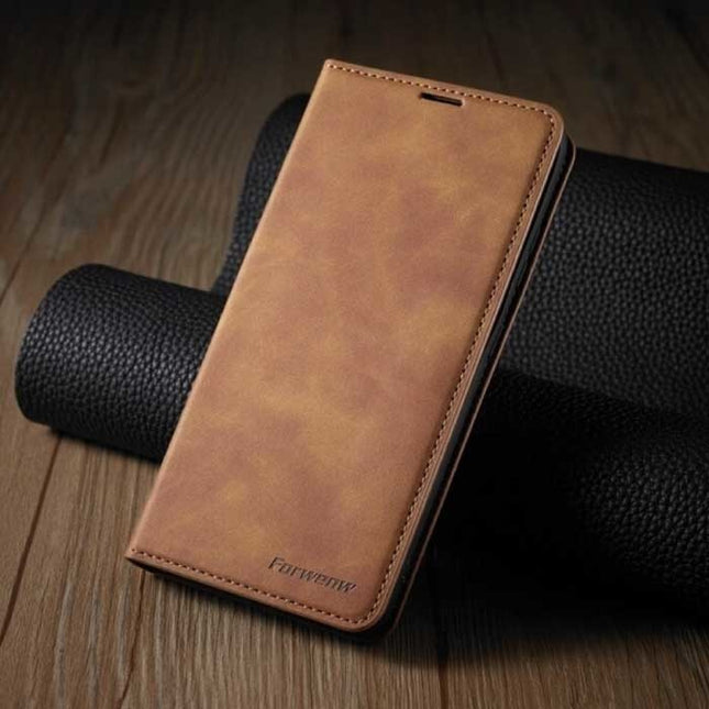 iPhone 14 Flip Case Portefeuille - Wallet Cover Leer Hoesje Bruin