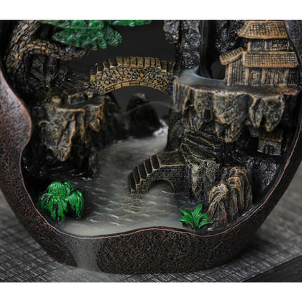 Aromatherapie Sier Wierookbrander Waterval Terugstromen - Backflow Incense Burner Feng Shui Decor Hars Ornament