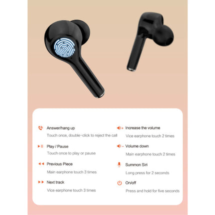 Draadloze Oortjes - Touch Control Oordopjes TWS Bluetooth 5.0 Earphones Earbuds Oortelefoon Zwart