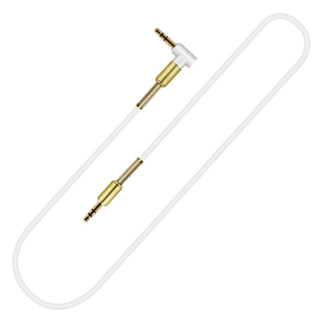 3.5mm AUX Kabel Verguld - Audio Jack - 1.8 Meter - Wit