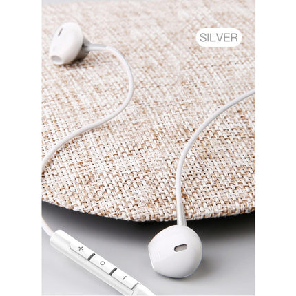 Encok H06 Oortjes met Microfoon en Volume Controls - 3.5mm AUX Oordopjes Wired Earphones Oortelefoon Wit