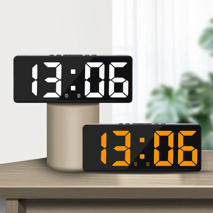 Alarm Klok Nachtlampje - LED Snooze Wekker Backlight Temperatuur - Oranje - Copy