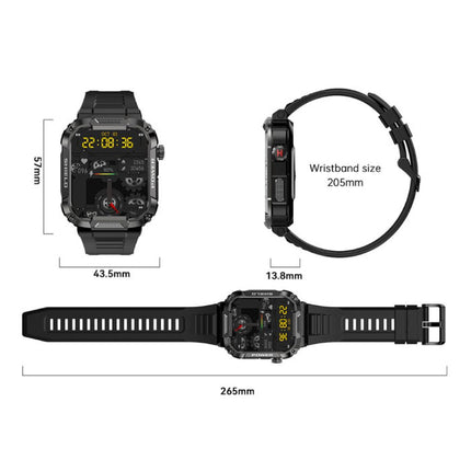 MK66 Outdoor Smartwatch - 1.85" Display - Activity Tracker Horloge Groen