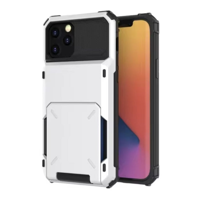 Kaarthouder Hoesje voor iPhone XS Max - Wallet Card Slot Portemonnee Flip Cover Case - Wit