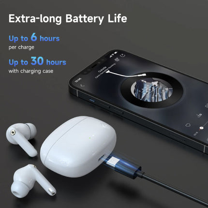Supereq S10 Draadloze Oortjes - ANC/ENC Bluetooth 5.4 Oordopjes TWS - Wit