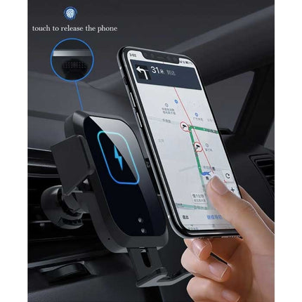 Qi Draadloze Autolader 15W - Dashboard Stand Oplader Universeel Wireless Car Charging Pad Zwart