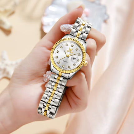5526 Luxe Kwarts Horloge - 3 ATM Waterdicht Dameshorloge - Goud