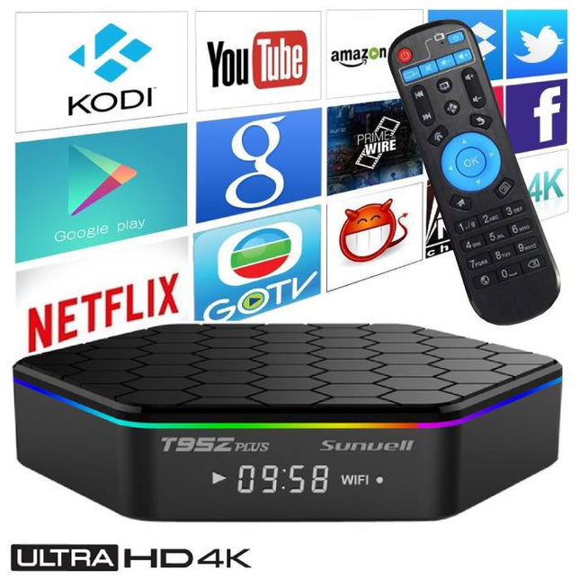 T95Z Plus 4K TV Box Mediaspeler Android 7.1 Kodi - 3GB RAM - 32GB Opslagruimte