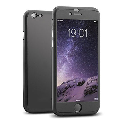 iPhone 7 Plus Full Body 360°  Full Cover Hoesje + Screenprotector Zwart