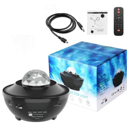 Sterren Projector met Afstandsbediening - Bluetooth Sterrenhemel Muziek Sfeerlamp Tafellamp Zwart