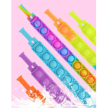 Pop It Armband - Fidget Anti Stress Speelgoed Bubble Toy Siliconen Blauw-Oranje-Groen