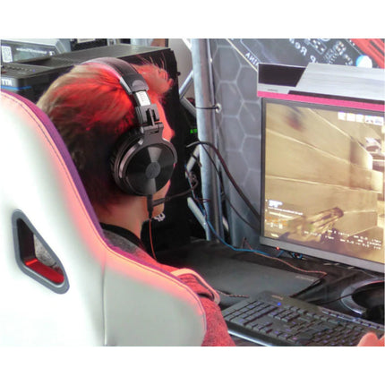 Draadloze Gaming Koptelefoon met Boom Mic - Voor PC/Xbox/PS4/PS5 - Headset Headphones met Microfoon Zwart