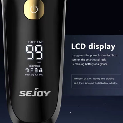 Scheerapparaat met LED Display - Elektrsiche Tondeuse Baard Trimmer Draadloos Scheermachine - Zilver