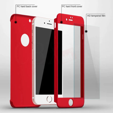 iPhone 12 Mini 360°  Full Cover - Full Body Case Hoesje + Screenprotector Blauw