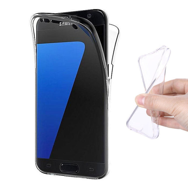 Samsung Galaxy S7 Edge Full Body 360° Transparant TPU Silicone Hoesje + PET Screenprotector